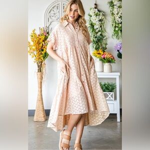 Oli & Hali Cream High Low Dress